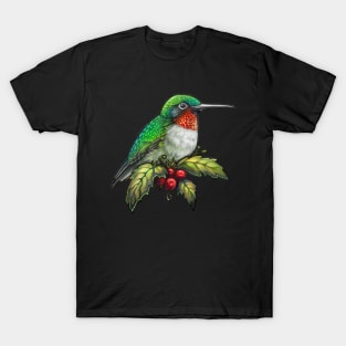 Holiday Bird Ruby Hummingbird T-Shirt